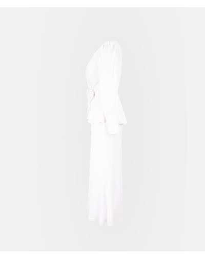 White chiffon suit