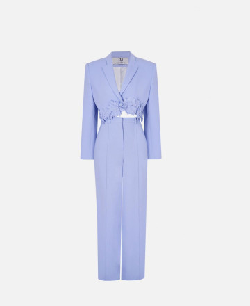 Straight blue trousers
