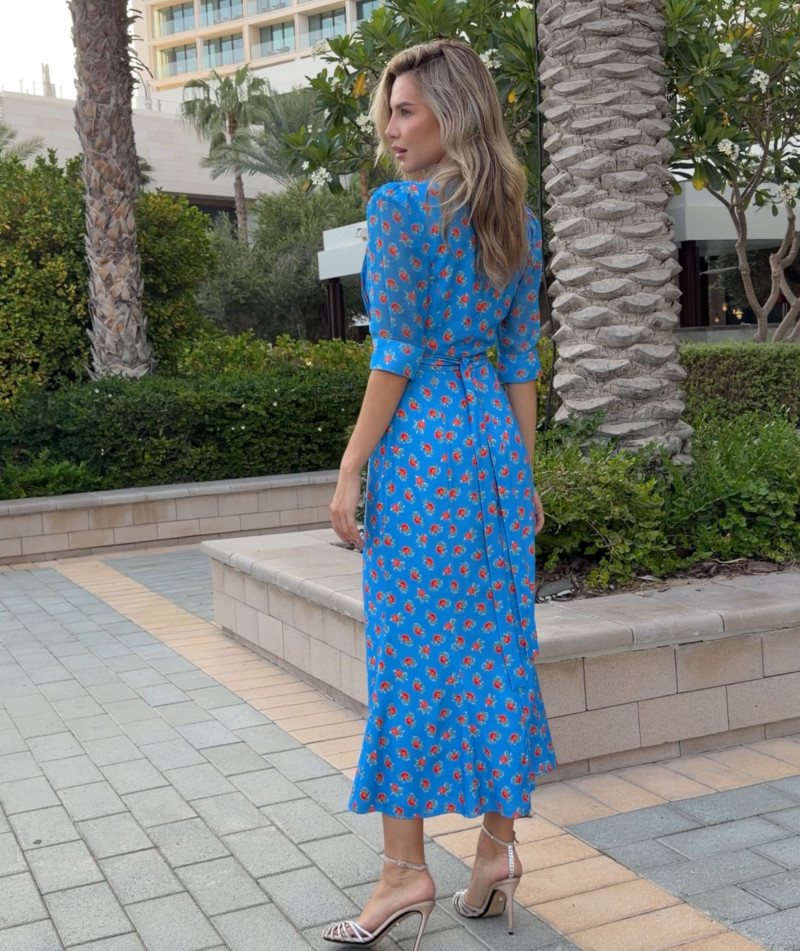 Blue midi dress